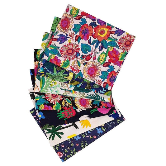 Gorgeous Flowers Patchwork Fabrics - 7Pcs