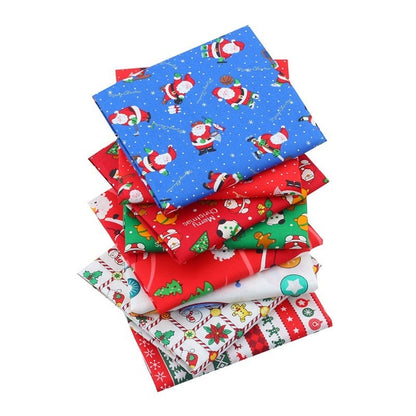 Santa Claus Patchwork Fabrics - 8Pcs