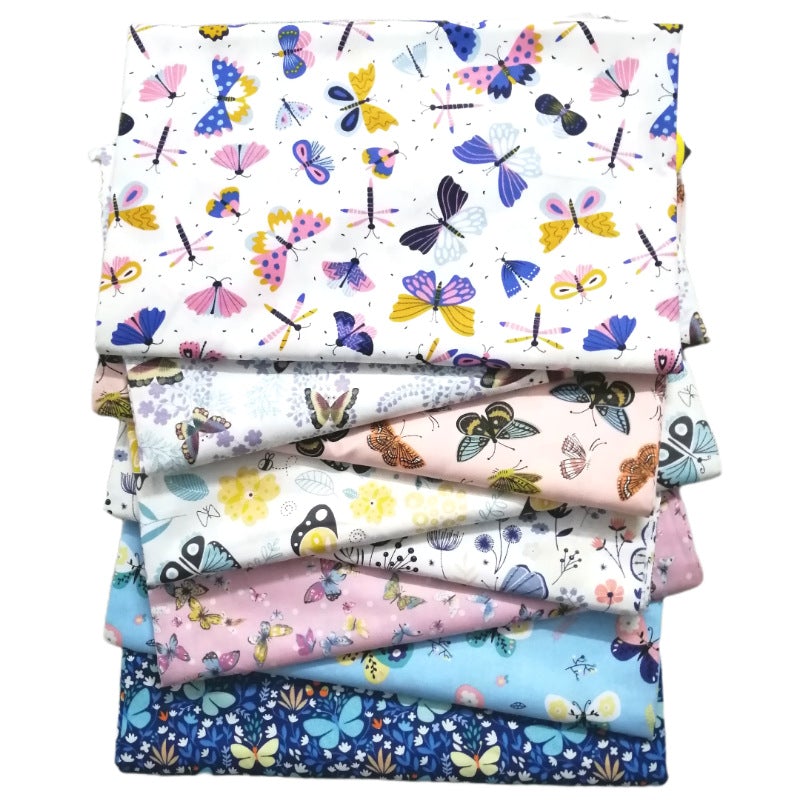 Butterfly Series Patchwork Fabrics - 8Pcs