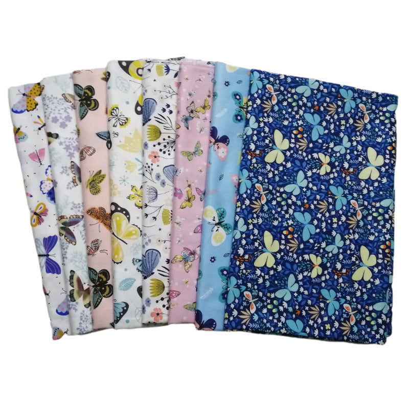 Butterfly Series Patchwork Fabrics - 8Pcs