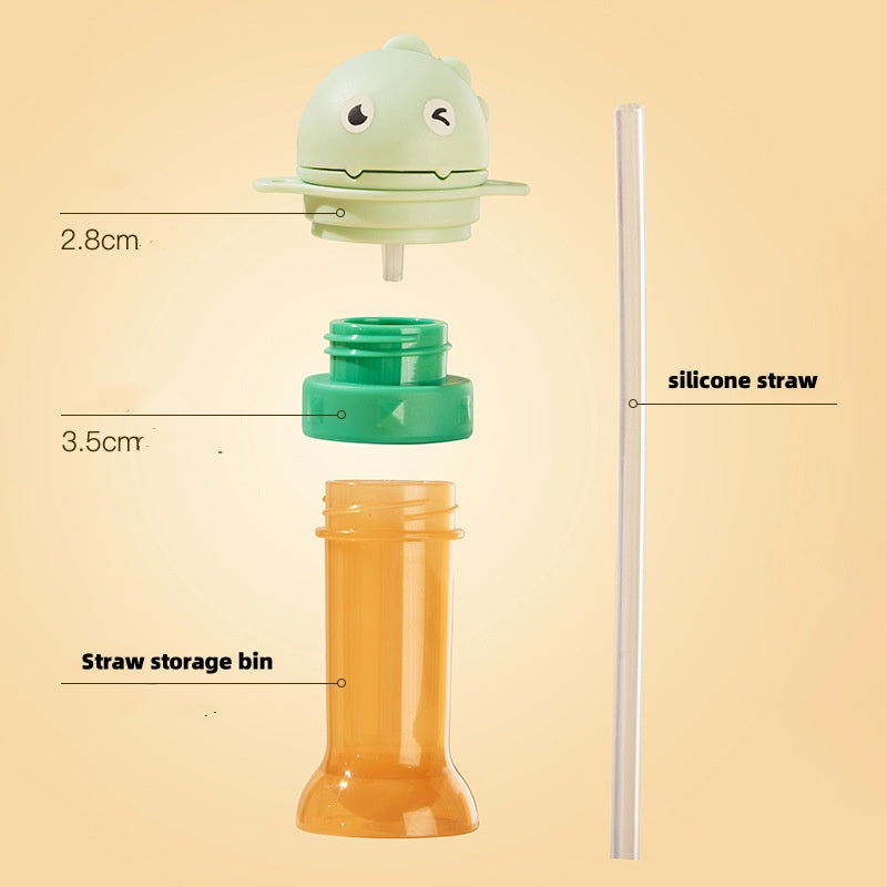 Cute Dinosaur Water Bottle Straw Caps