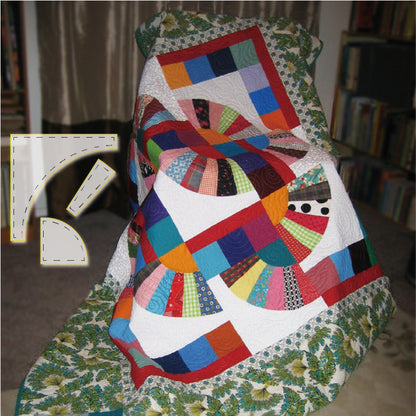 Crazy Fan Quilting Template