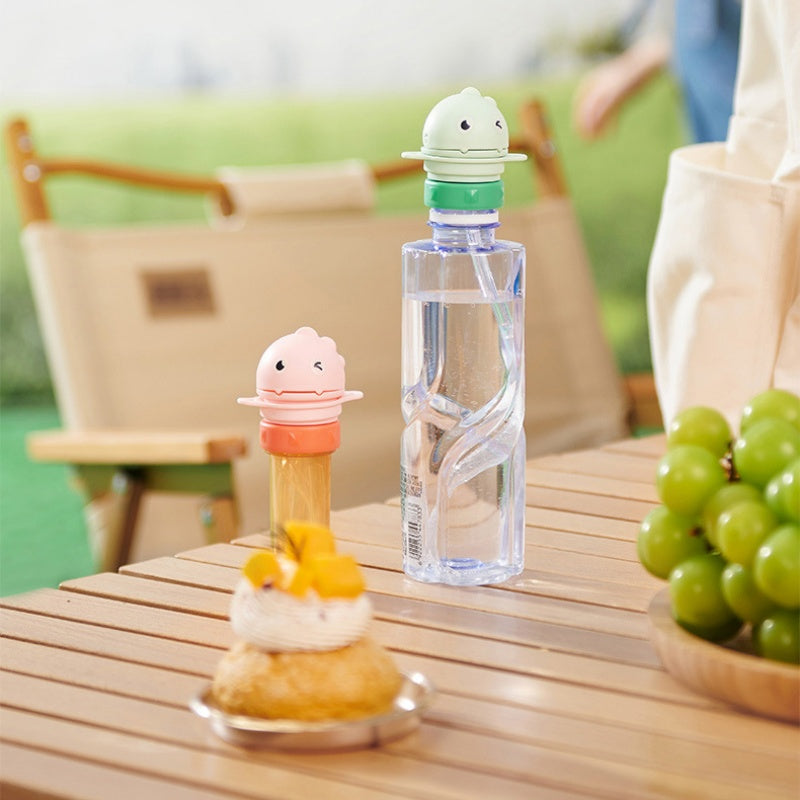 Cute Dinosaur Water Bottle Straw Caps