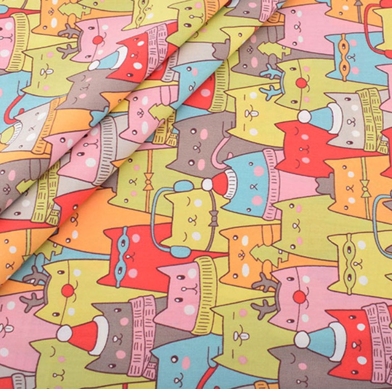 Cartoon Patchwork Fabrics - 7Pcs