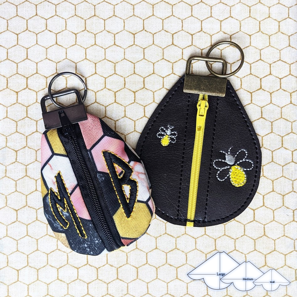 Cute Key Fob Pouch Template Set