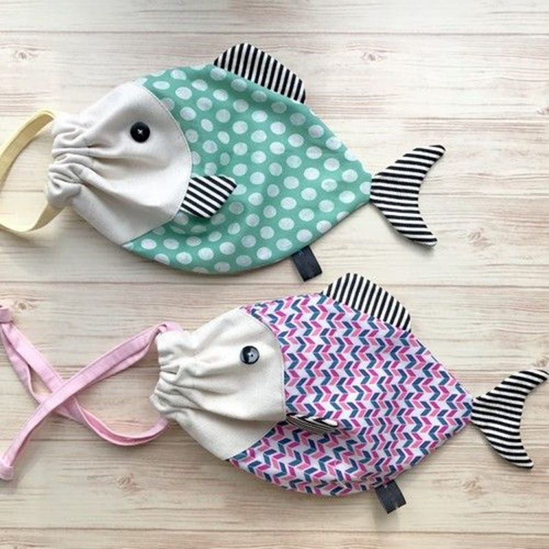 Fish Drawstring Bag Template Set (5PCS)