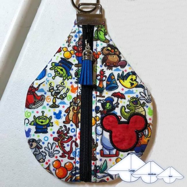 Cute Key Fob Pouch Template Set