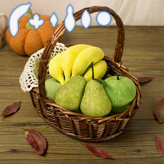 Cute Fruit Basket Template Set