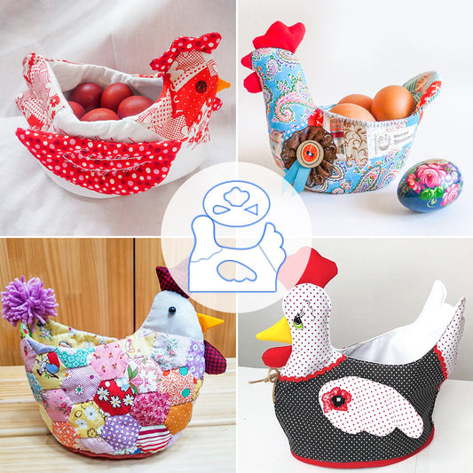 Cute Egg Basket Template Set