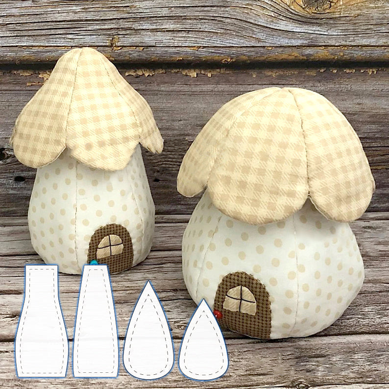 Cute Mushroom House Template Set(4PCS)