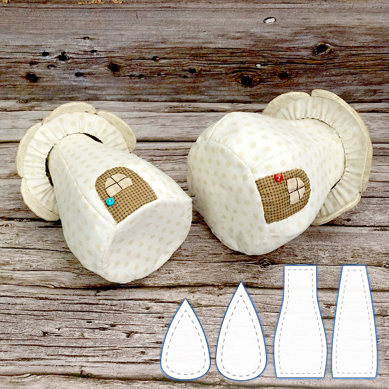 Cute Mushroom House Template Set(4PCS)