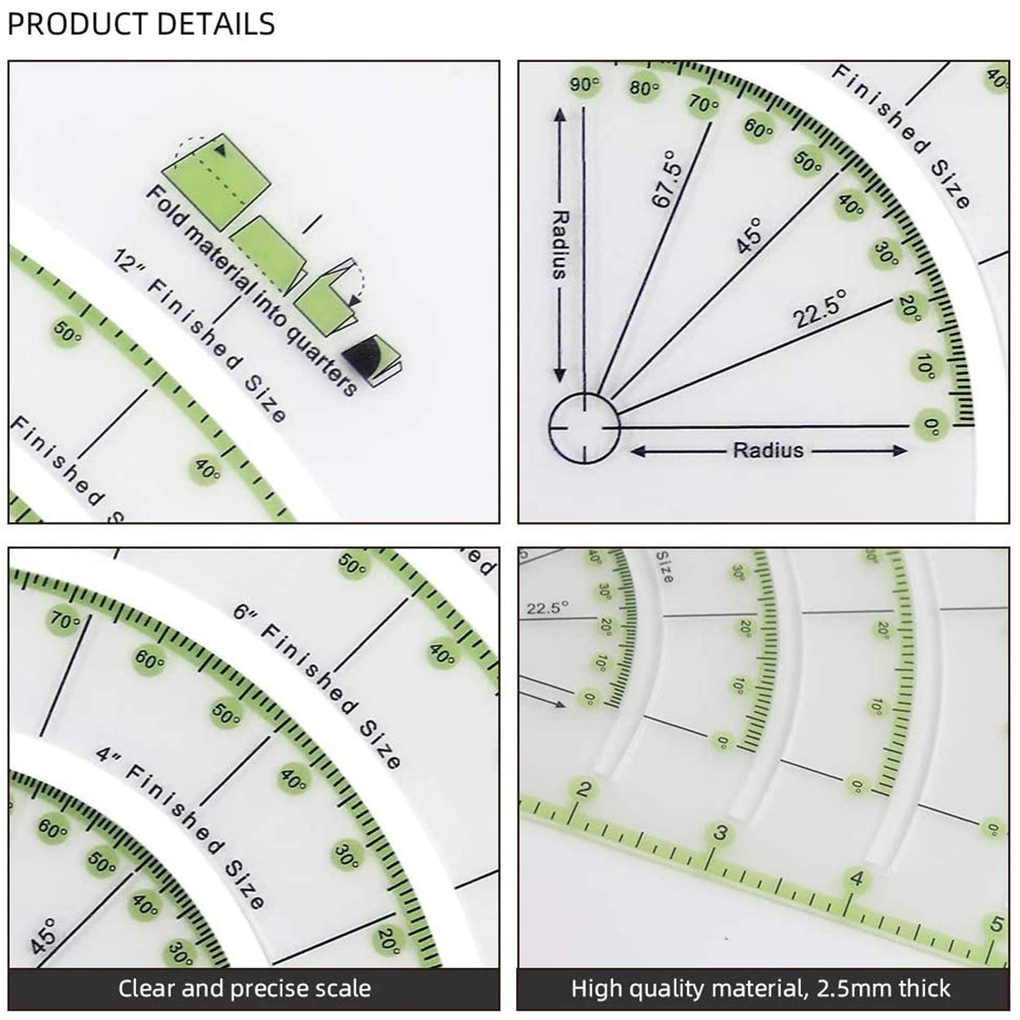 Quilt Circle Cutter Ruler