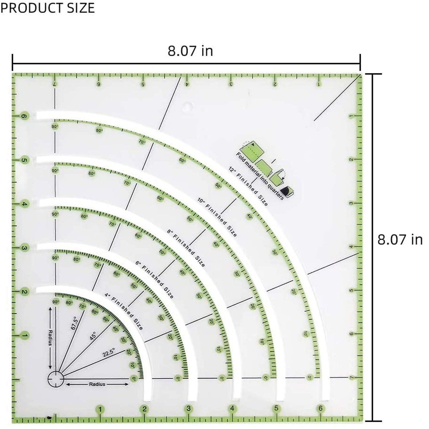 Quilt Circle Cutter Ruler