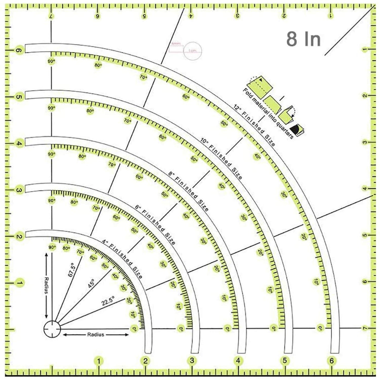 Quilt Circle Cutter Ruler