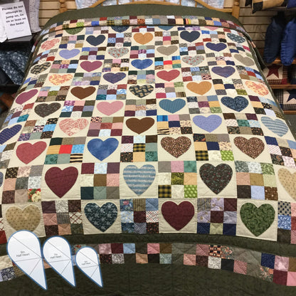 Heart Pattern Quilting & Patchwork Template(3PCS)