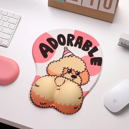 Adorable Paws Silicon Mouse Pad with Wrist Support