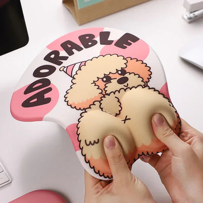 Adorable Paws Silicon Mouse Pad with Wrist Support