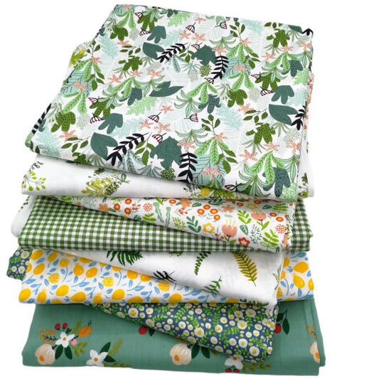 Plant Series Patchwork Fabrics - 8Pcs