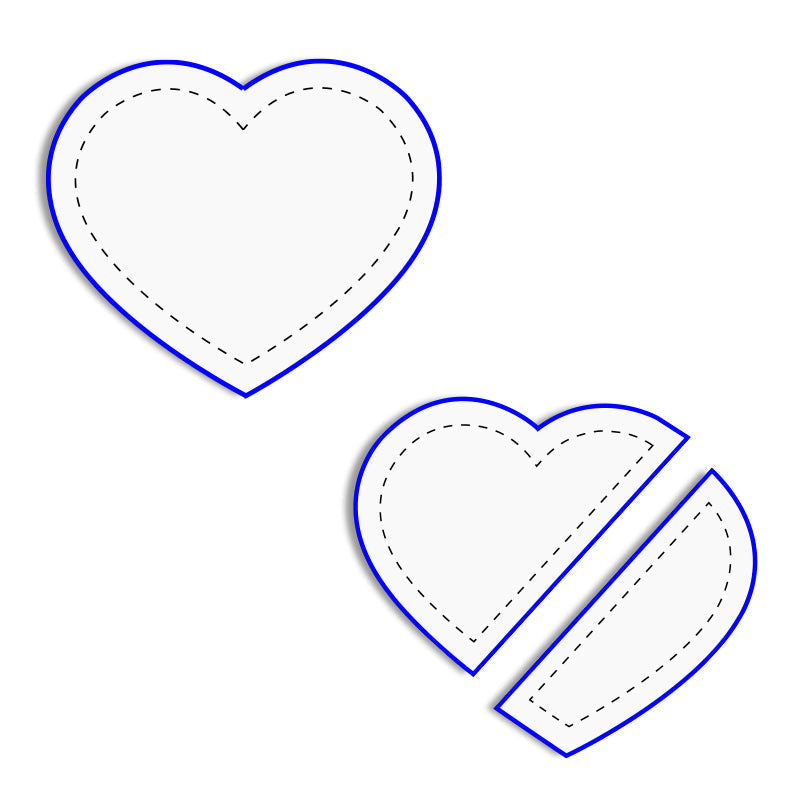 Cute Heart Purse Template Set (2 Types)